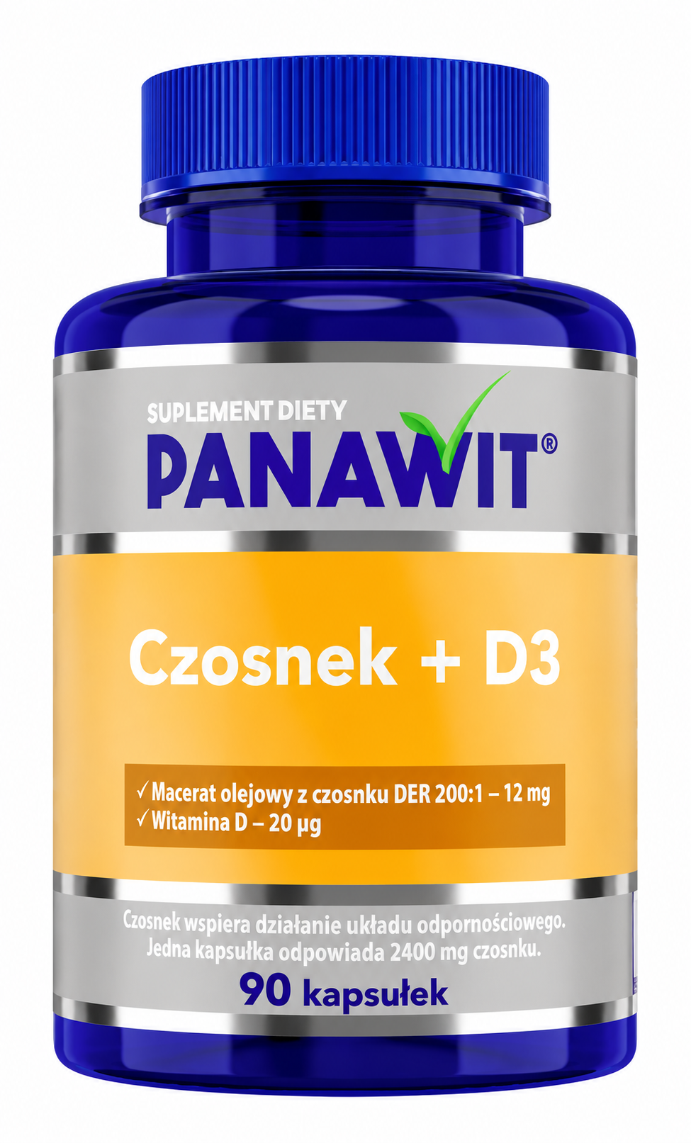 Panawit Czosnek + D3, 90 kapsułek zdjęcie
