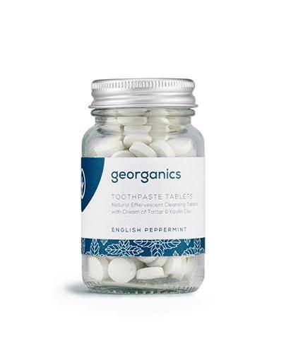 Georganics, Naturalne tabletki do mycia zębów, English Peppermint, 120 tabletek zdjęcie
