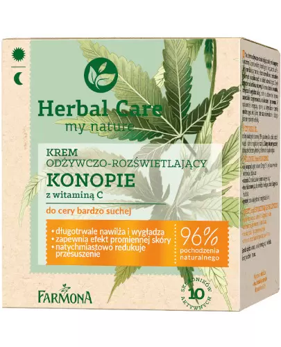 Farmona Herbal Care krem odżywczo-rozświetlajacy Konopie z witaminą C 50 ml zdjęcie