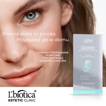 L'Biotica Estetic Clinic Acid Treatment Wygładzająco-Normalizująca Dermo-Maska hydrożelowa, 1 sztuka