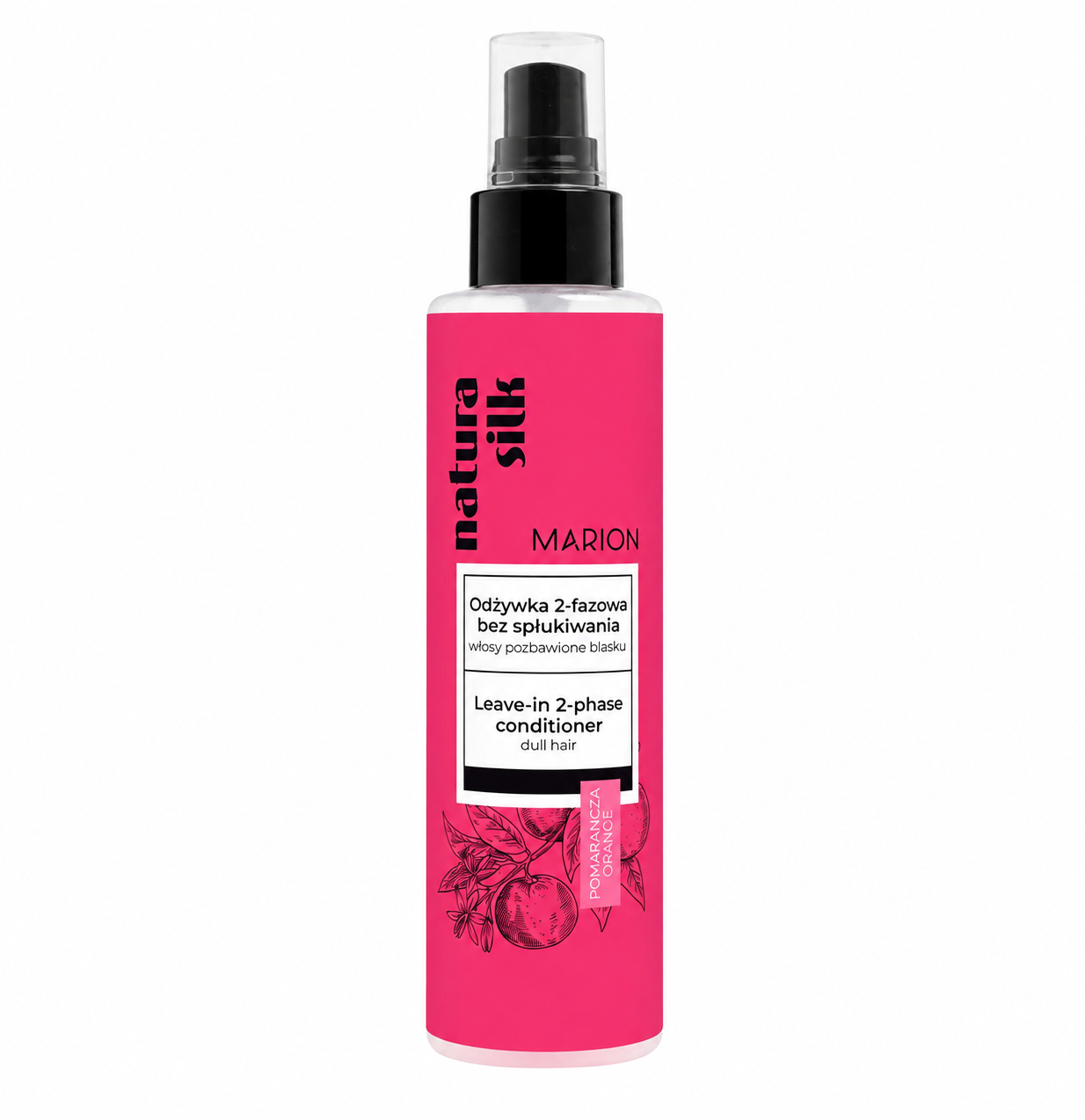Marion Natura Silk Odżywka 2-fazowa, włosy pozbawione blasku, Pomarańcza 150 ml zdjęcie