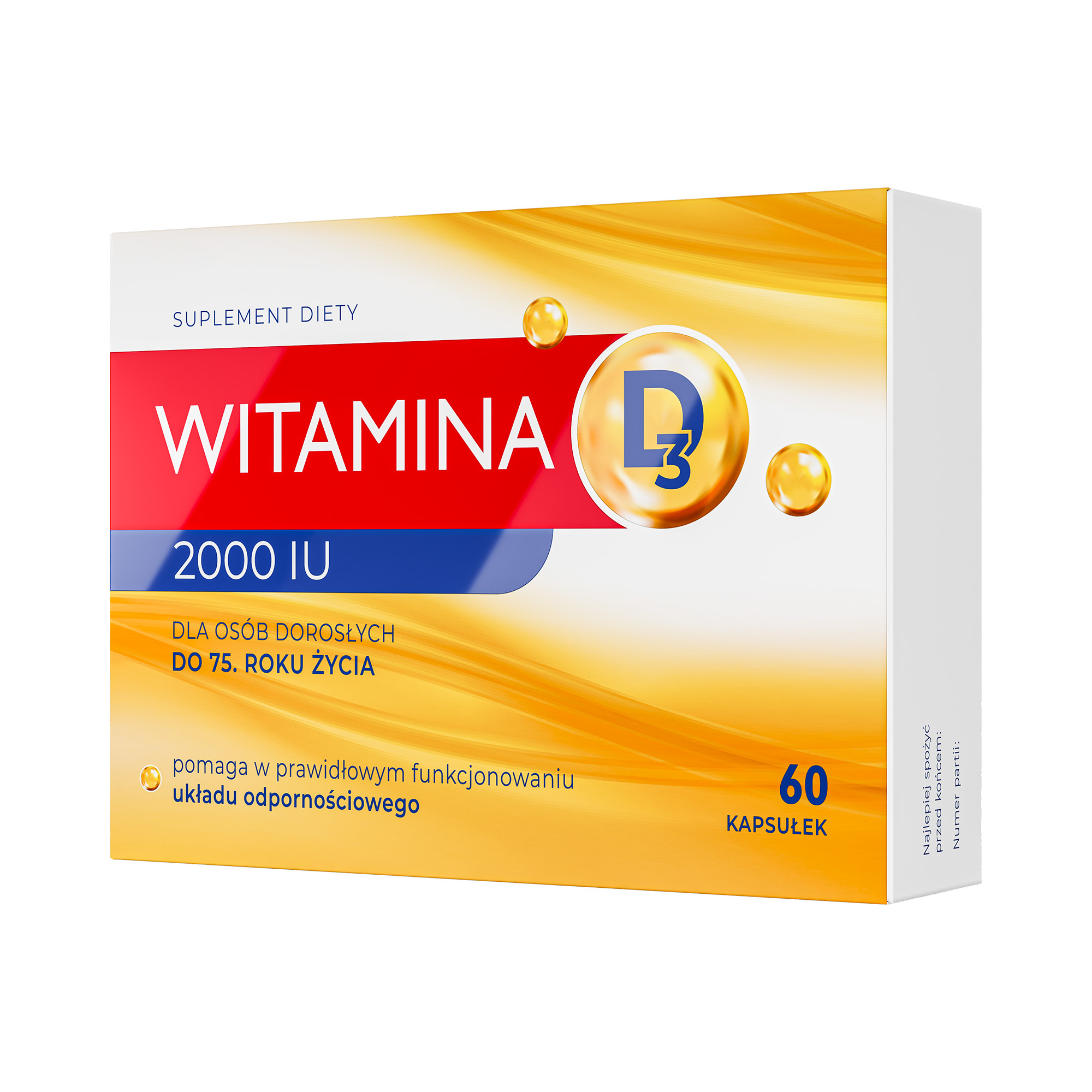 Witamina D3 2000 IU, kapsułki, 60 sztuk