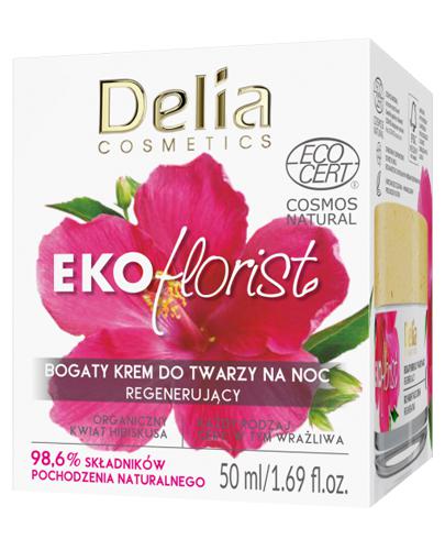 Delia Ekoflorist Bogaty krem do twarzy na noc - 50 ml - stosowanie zdjęcie