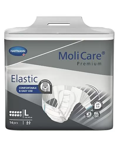Hartmann MoliCare Premium Elastic pieluchomajtki 10 kropli rozmiar L 14 sztuk zdjęcie