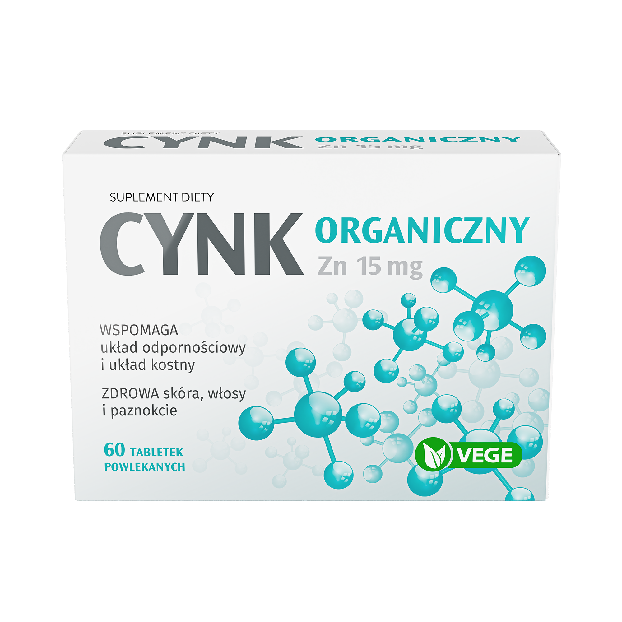 Nature Pharm Cynk 15 mg, 60 tabletek