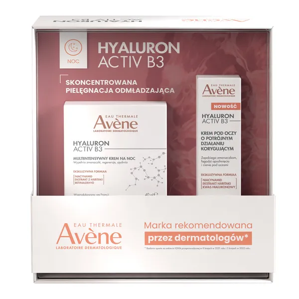 Avene, Zestaw HYALURON ACTIV B3 na noc, krem intensywny na noc 40, ml + krem pod oczy, 15 ml zdjęcie