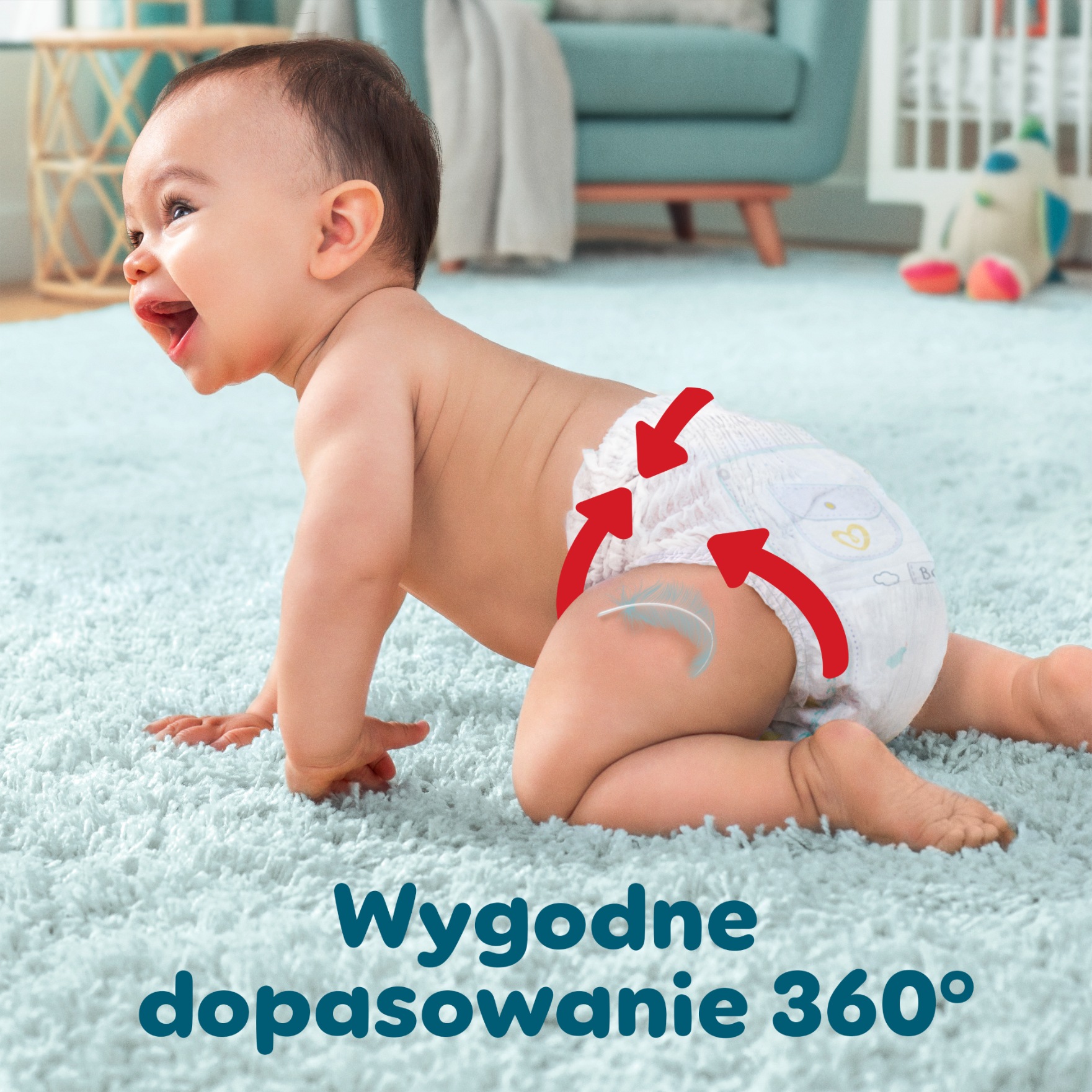 Pampers Premium Care Pieluchomajtki, rozmiar 4, 9-15 kg, 114 sztuk