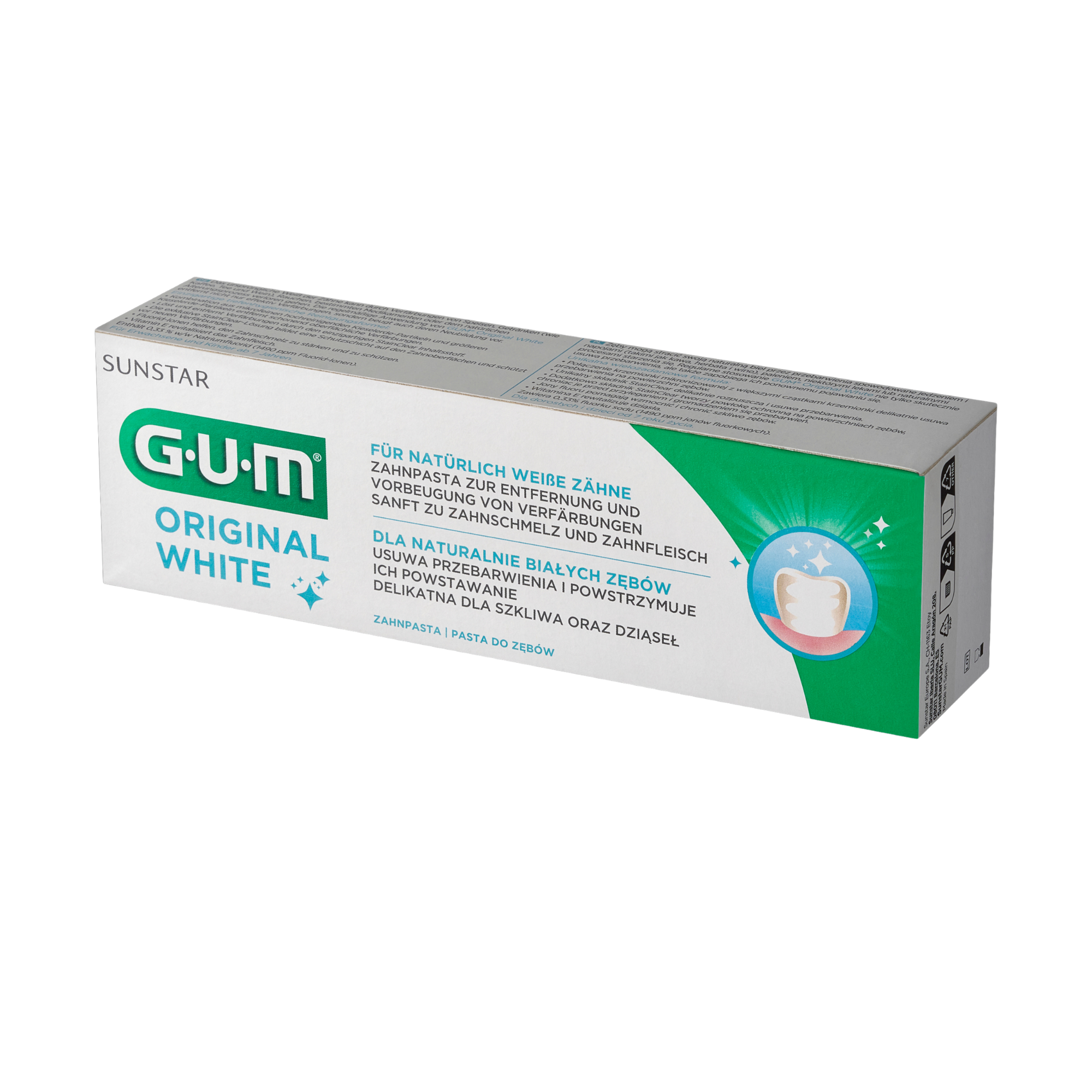 SUNSTAR GUM ORIGINAL WHITE Pasta do zębów wybielająca - 75 ml zdjęcie