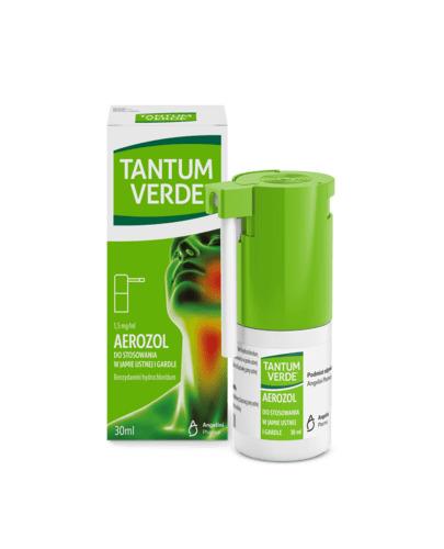 Tantum Verde, 1,5 mg/ml, aerozol do stosowania w jamie ustnej i gardle, 30 ml zdjęcie