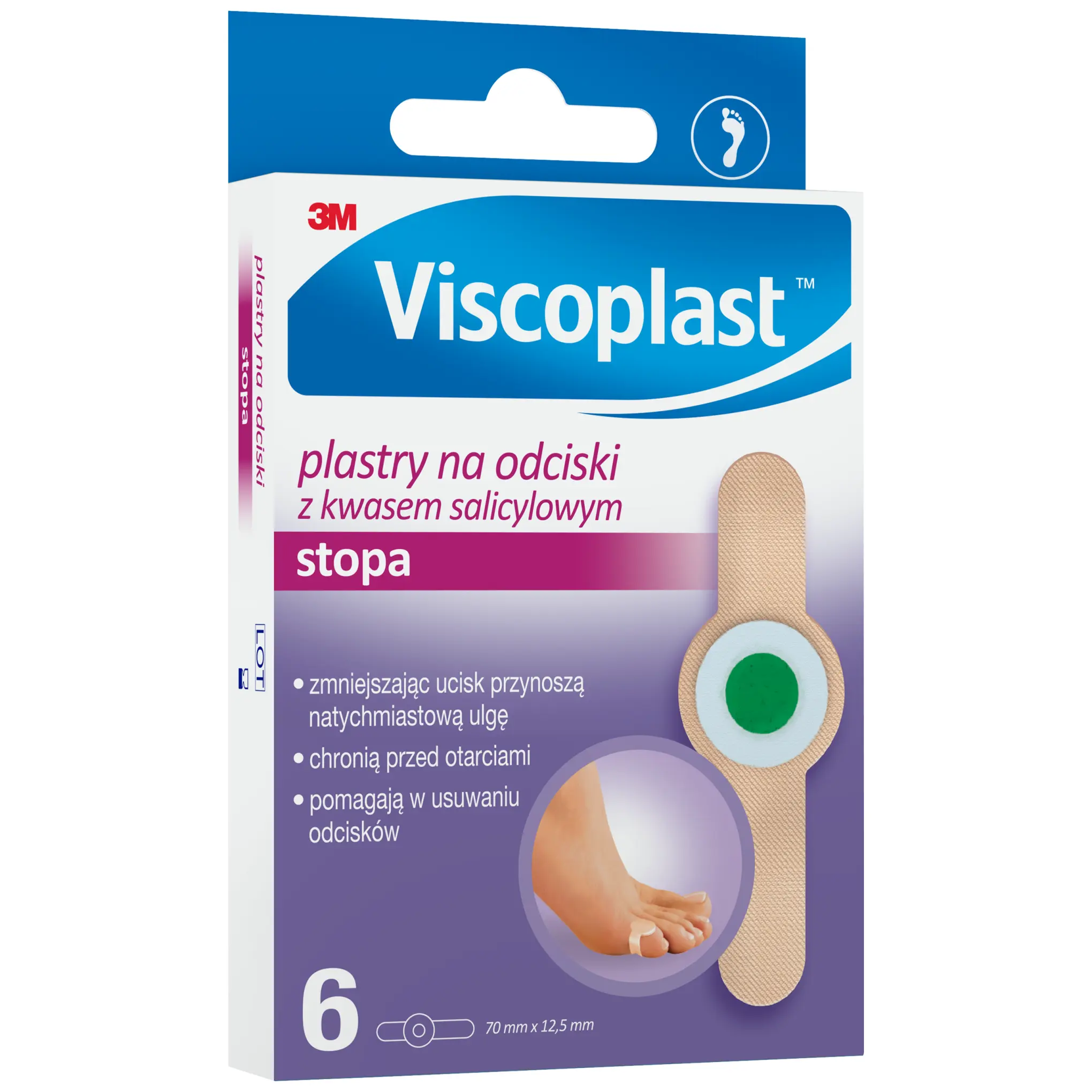 Viscoplast, plastry na odciski z kwasem salicylowym, 6 sztuk