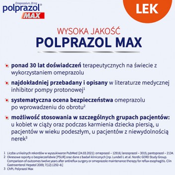 Polprazol Max, 20 mg, kapsułki dojelitowe, twarde, 14 sztuk