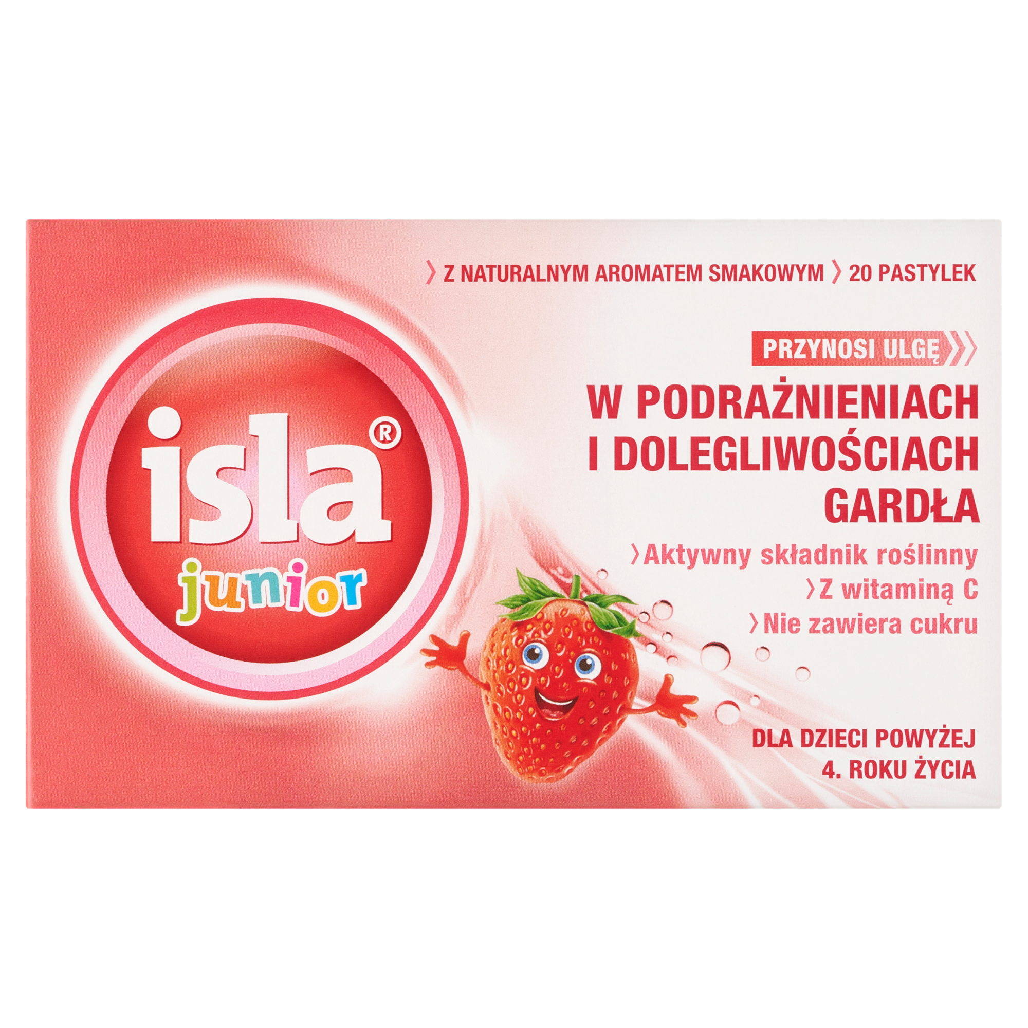 Isla Junior przynosi ulgę w podrażnieniach i dolegliwościach gardła 20 pastylek zdjęcie