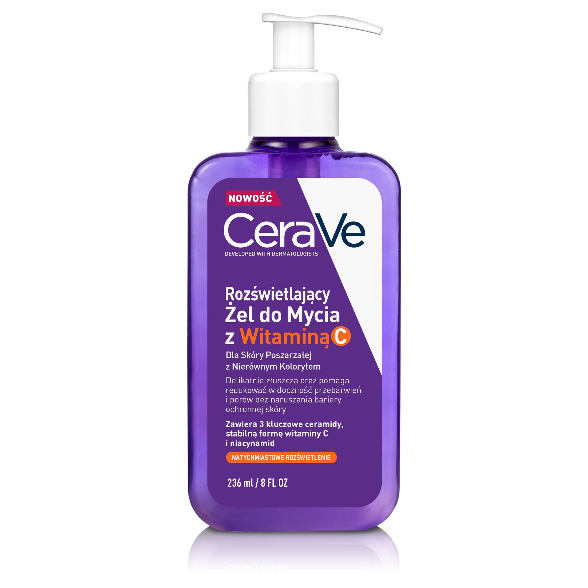 CeraVe Rozświetlający żel do mycia z witaminą C, 236 ml zdjęcie