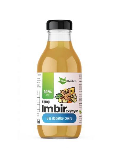 EkaMedica Syrop Imbir z Cytryną bez dodatku cukru, 300 ml zdjęcie