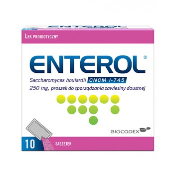 Enterol, 250 mg, proszek do sporządzania zawiesiny doustnej, 10 saszetek
