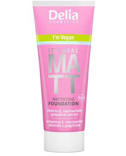 Delia It's Real Matt Podkład do twarzy 102 Natural - 30 ml - cena, opinie, właściwości zdjęcie