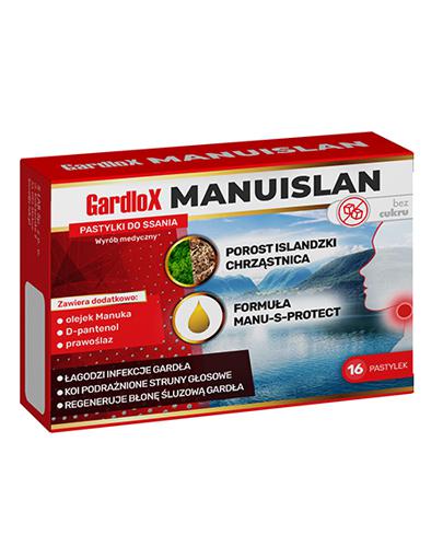 Gardlox Manuislan pastylki do ssania bez cukru 16 pastylek zdjęcie