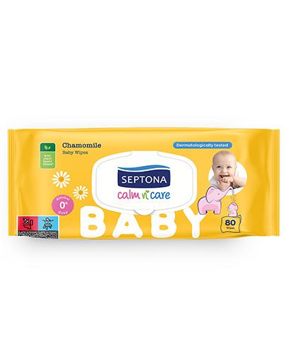 Septona Baby chusteczki nawilżane rumianek 80 sztuk zdjęcie