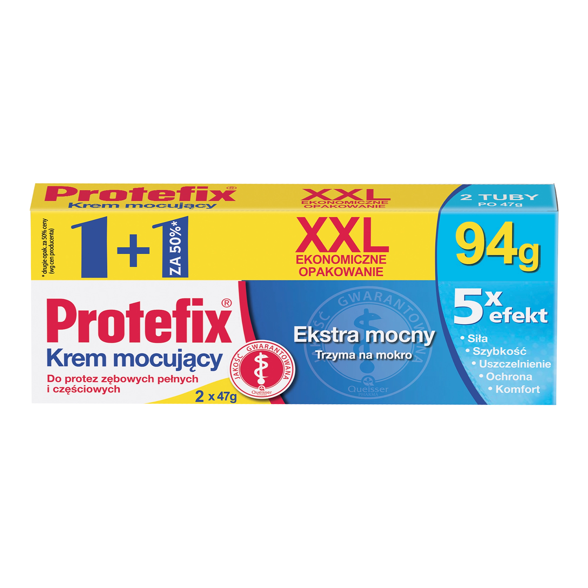 Protefix Extra mocny krem mocujacy do protez 5x efekt 2x 47 g [DWUPAK] zdjęcie