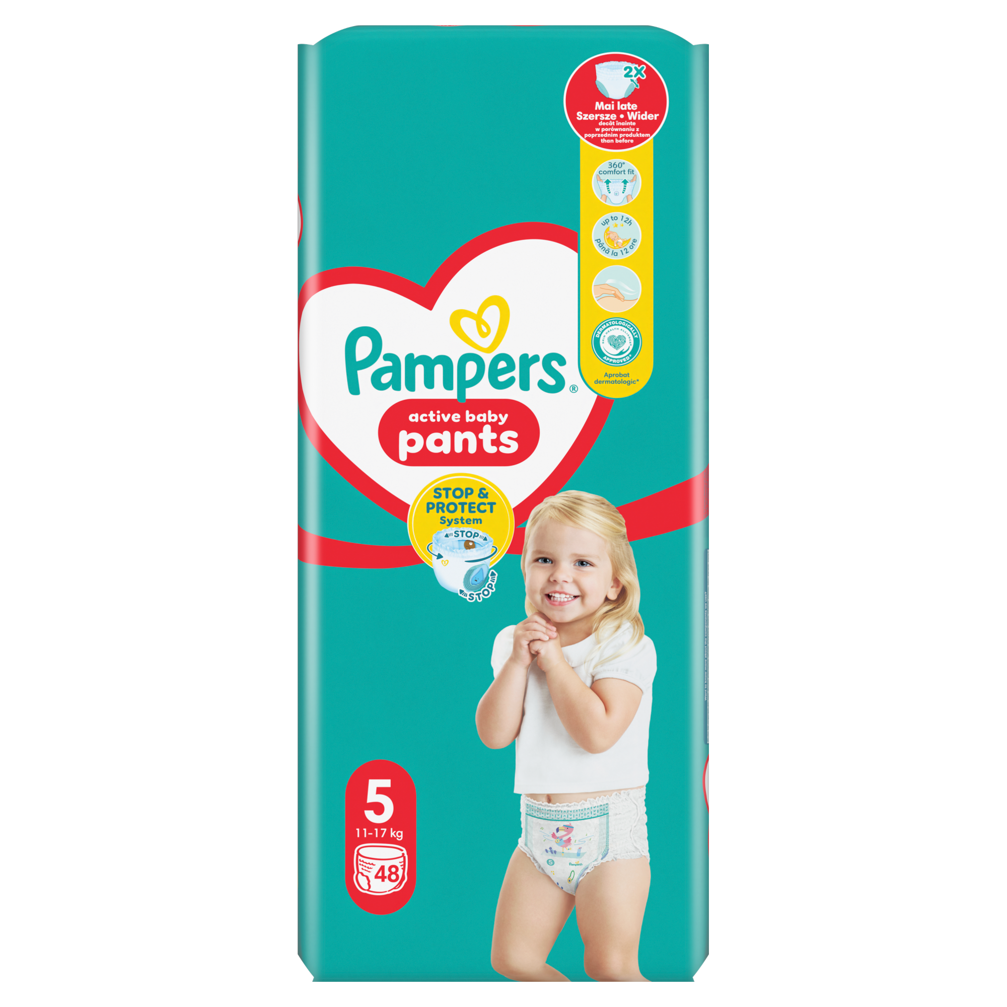 Pampers Pants Pieluchomajtki rozmiar 5, 12-17 kg, 48 sztuki zdjęcie