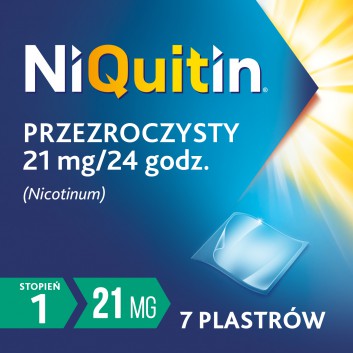 NiQuitin System transdermalny 21 mg stopień 1 21 mg/24h plastry przezroczyste 7 sztuk
