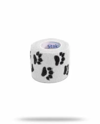 Stokban bandaż elastyczny samoprzylepny białe łapki 7.5cm x 4,5m 1 sztuka zdjęcie