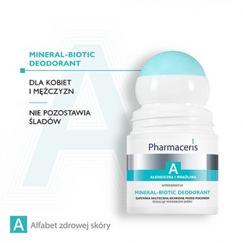 Pharmaceris A Mineral-Biotic dezodorant zapewniający skuteczną ochronę przed poceniem roll-on 50 ml