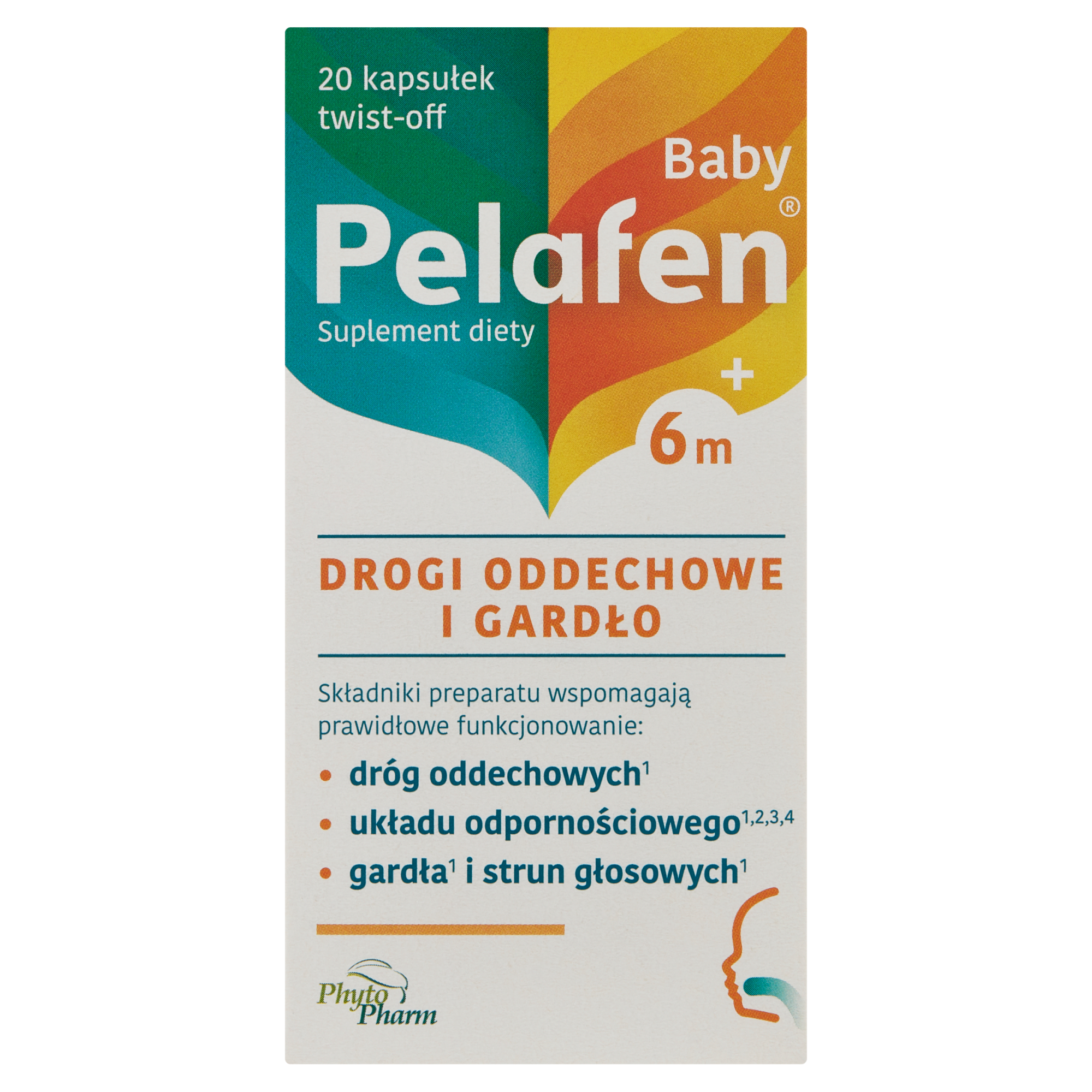 Pelafen Baby dla dzieci 6m+ o smaku owocowym 20 kapsułek twist-off zdjęcie