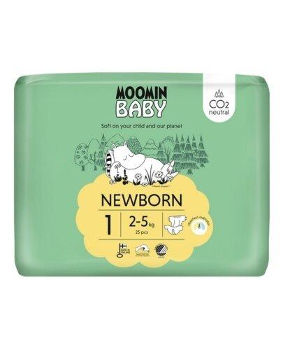 MOOMIN Baby Pieluszki 1 NEWBORN 2-5 kg, 25 sztuk zdjęcie