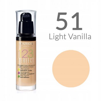 Bourjois 123 Perfect Podkład do twarzy 051 Light Vanilla - 30 ml