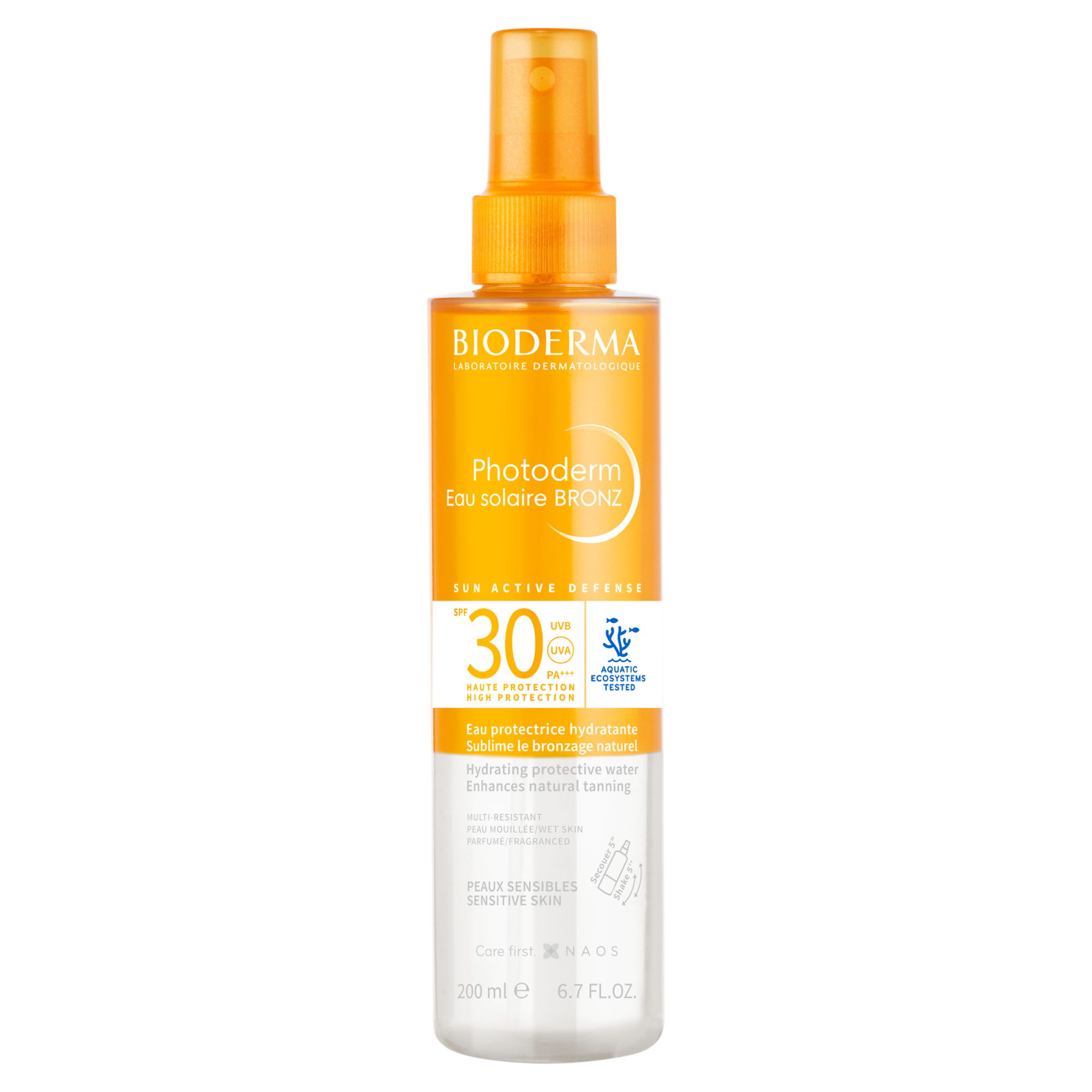 Bioderma Photoderm Bronz Woda ochronna dwufazowa SPF 30, 200 ml zdjęcie