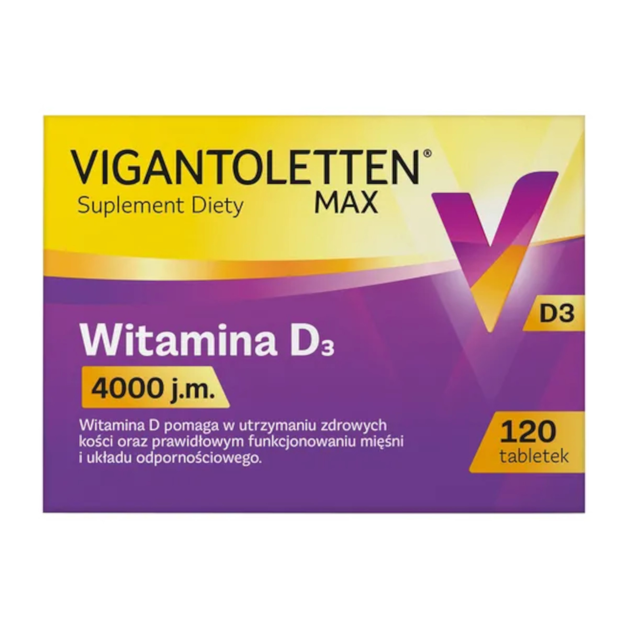 Vigantoletten MAX, Witamina D3 4000 j.m., tabletki, 120 sztuk zdjęcie