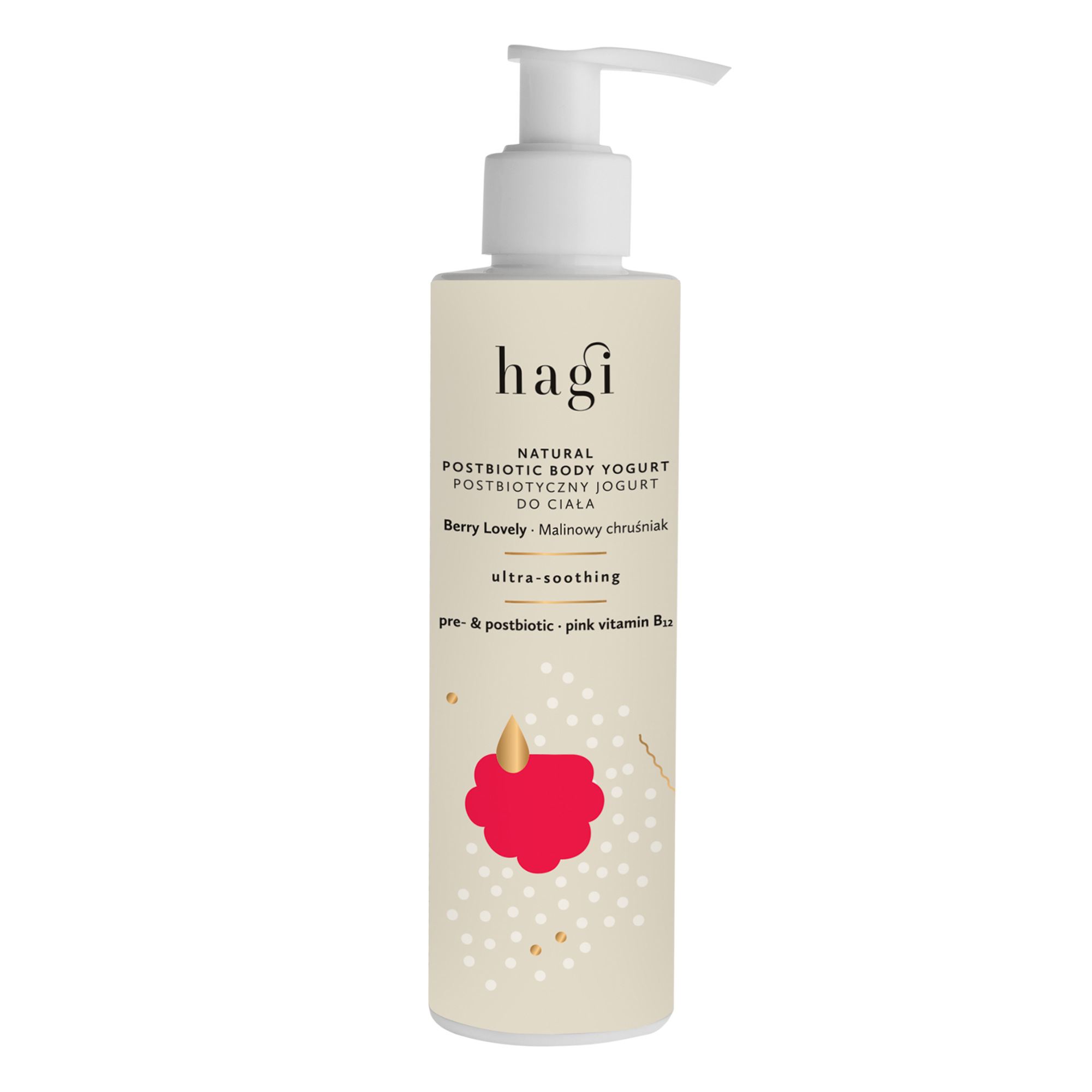 Hagi Probiotyczny jogurt do ciała ultra kojący Malinowy Chruśniak, 200 ml zdjęcie