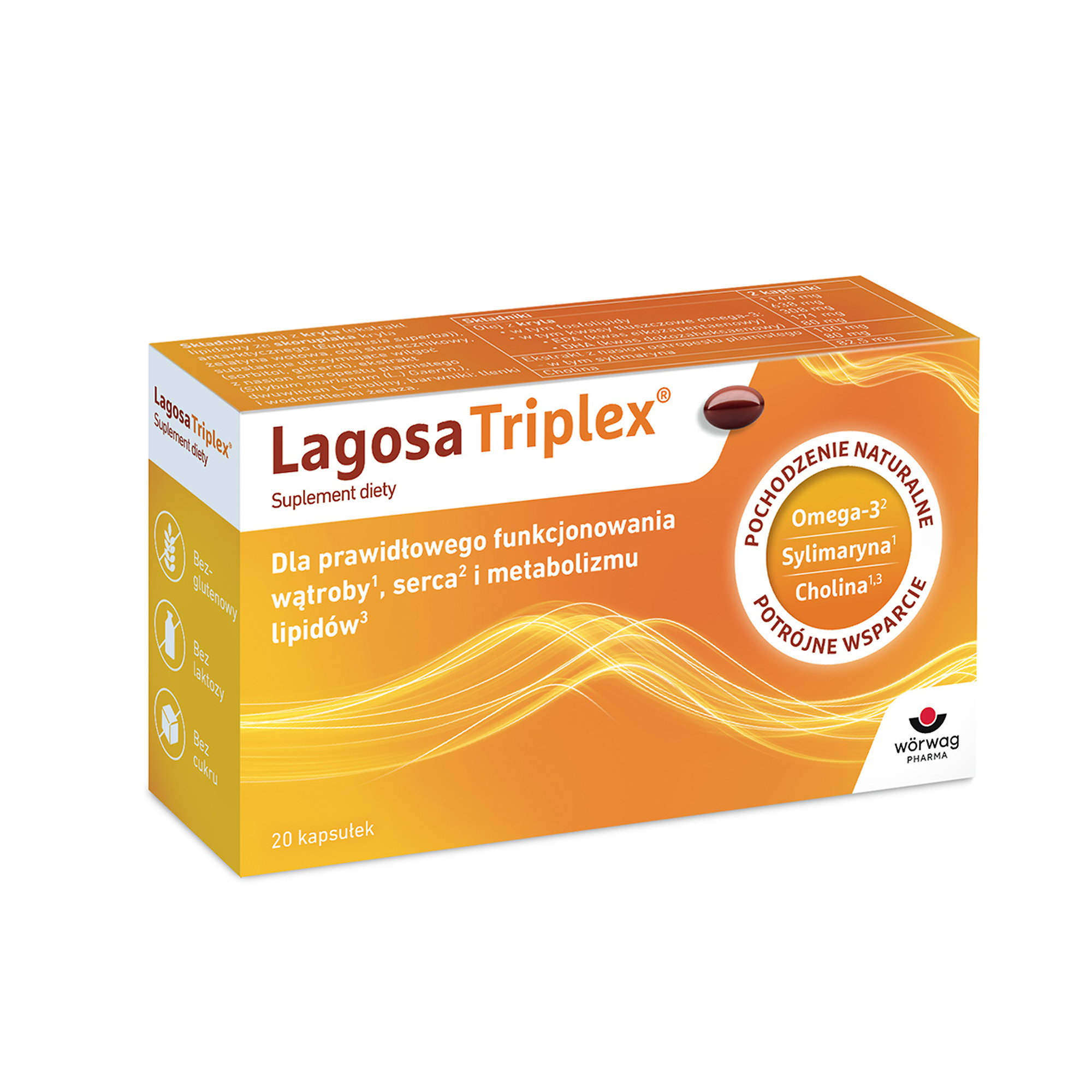 Lagosa Triplex, kapsułki, 20 sztuk zdjęcie
