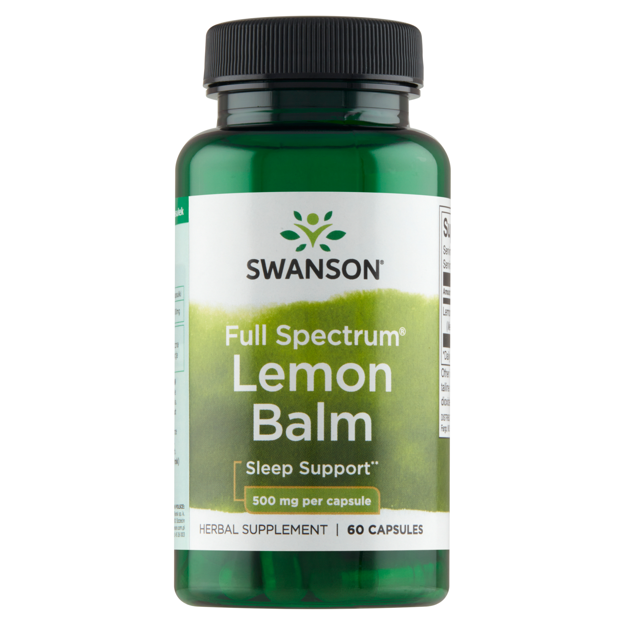 SWANSON Full Spectrum Lemon Balm - 60 kaps. zdjęcie