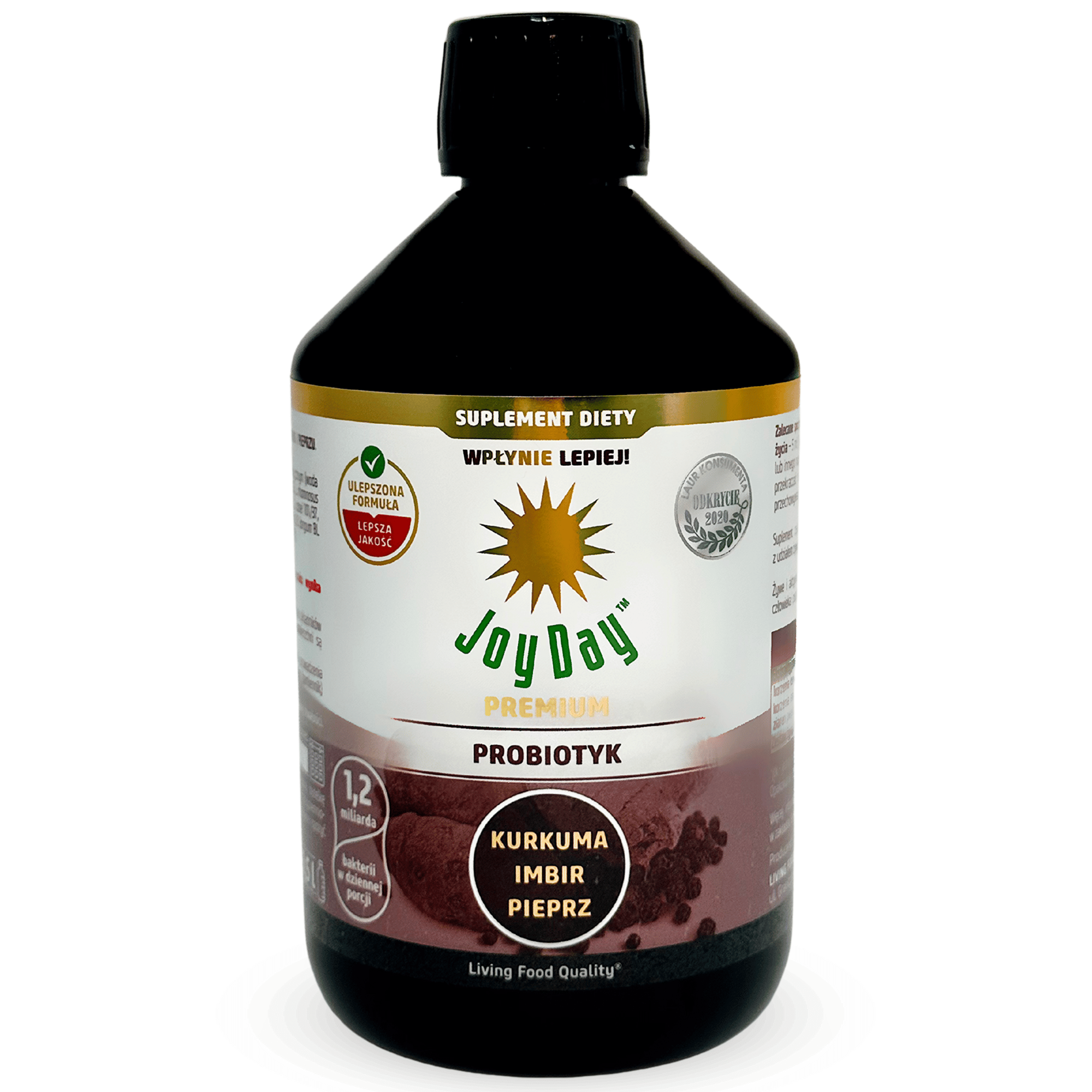 Joy Day Eko probiotyk premium Kurkuma Imbir Pieprz 500 ml zdjęcie