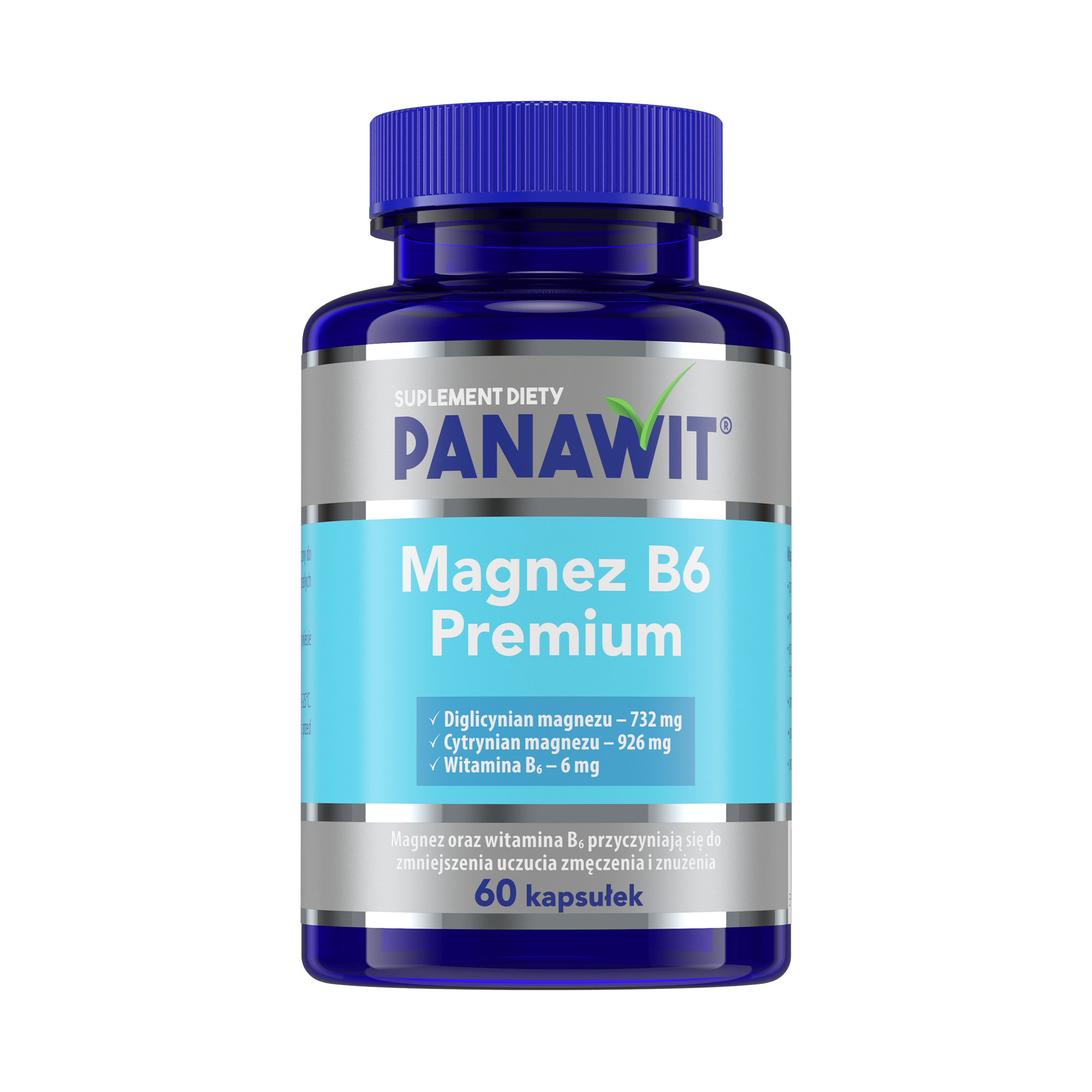 Panawit Magnez B6 Premium, kapsułki, 60 sztuk zdjęcie