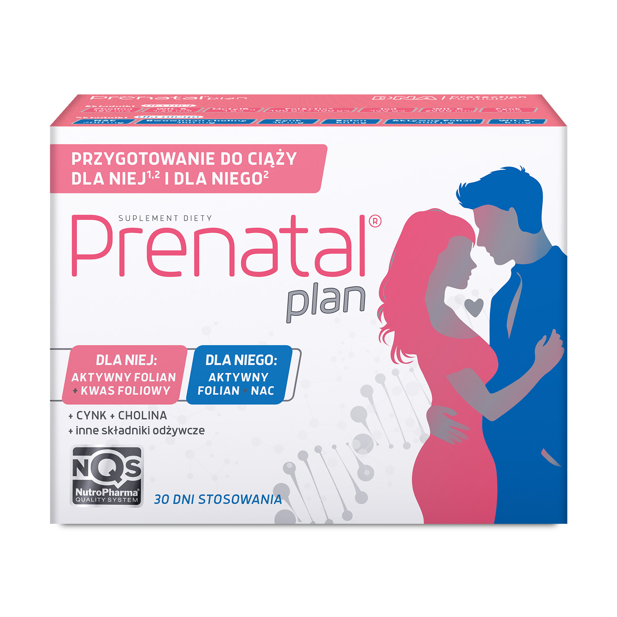 Prenatal Plan Zestaw Prenatal Primo, kapsułki, 30 sztuk + Nucleox Primo, kapsułki, 30 sztuk zdjęcie