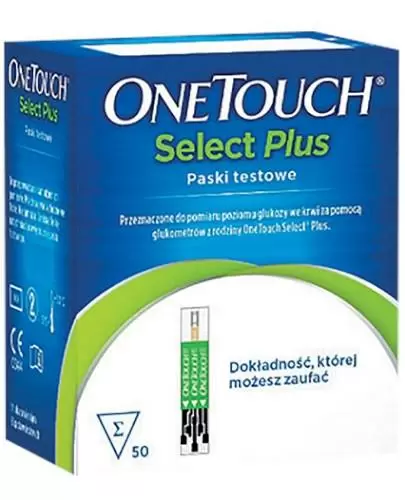 One Touch Select Plus paski testowe do pomiaru poziomu glukozy we krwi 50 sztuk zdjęcie