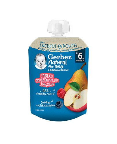 Gerber Natural For Baby Deserek jabłko-gruszka-malina-jagoda po 6. miesiącu, 80 g zdjęcie
