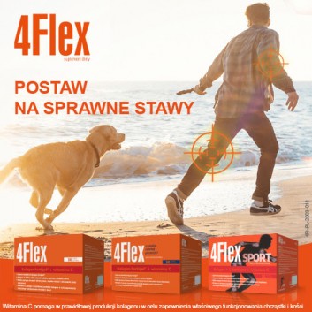 4 Flex, kolagen nowej generacji z witaminą C, 30 saszetek