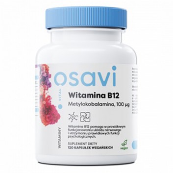 Witamina B12 Metylokobalamina 100 mcg, 120 vegan kaps., cena, opinie, składniki