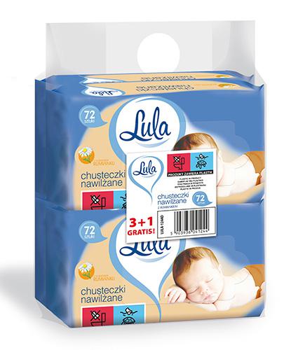 Lula Baby Chusteczki nawilżane z rumiankiem, 4 x 72 szt. zdjęcie