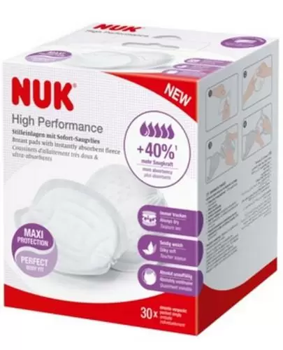 NUK wkładki laktacyjne High Performance 30 sztuk [252134] zdjęcie