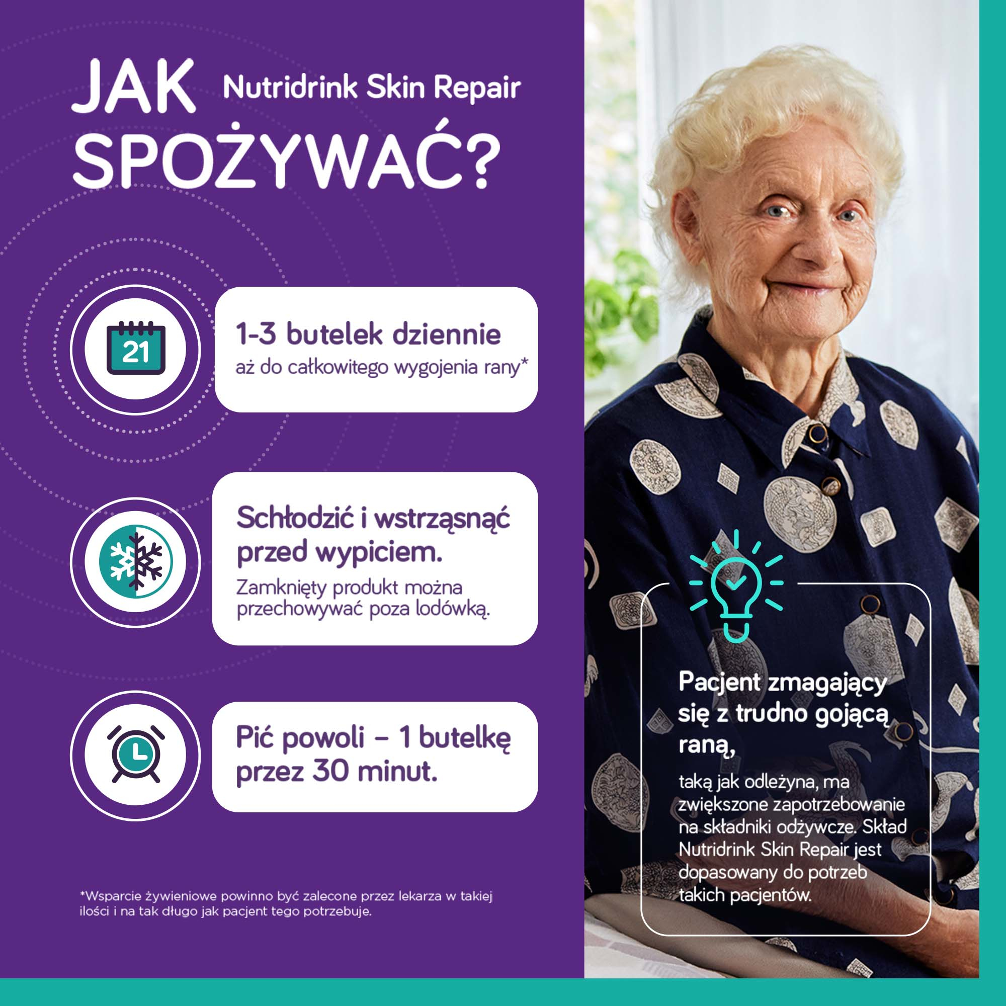 Nutridrink Skin Repair, o smaku czekoladowym, 4 x 200 ml
