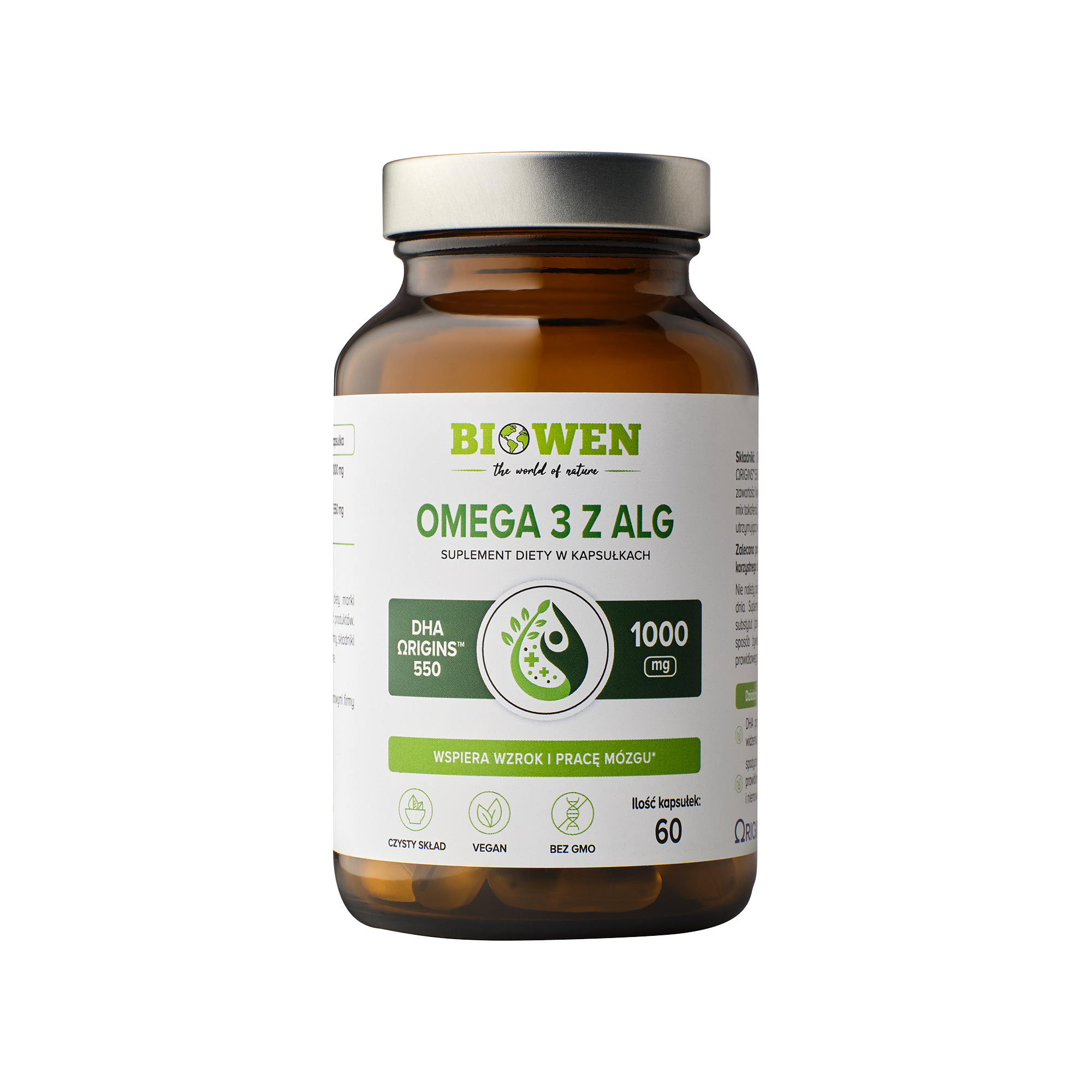Biowen Omega 3 z alg, 60 kapsułek zdjęcie