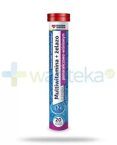 Rodzina Zdrowia Multiwitamina + Żelazo 20 tabletek musujących  zdjęcie