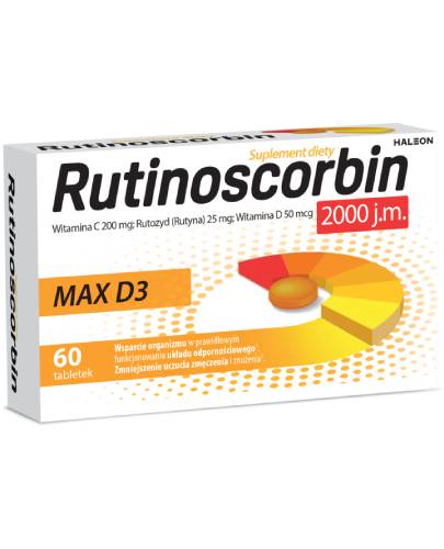 Rutinoscorbin Max D3, tabletki, 60 sztuk zdjęcie