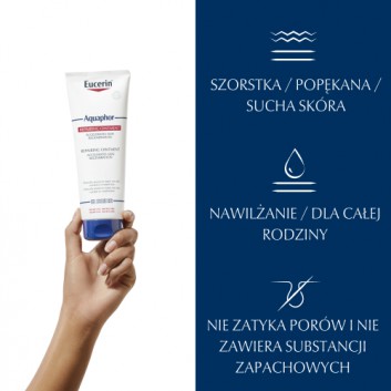 Eucerin Aquaphor Maść regenerująca do skóry suchej popękanej i podrażnionej dla dorosłych i niemowląt, 220 ml, cena, opinie, wskazania