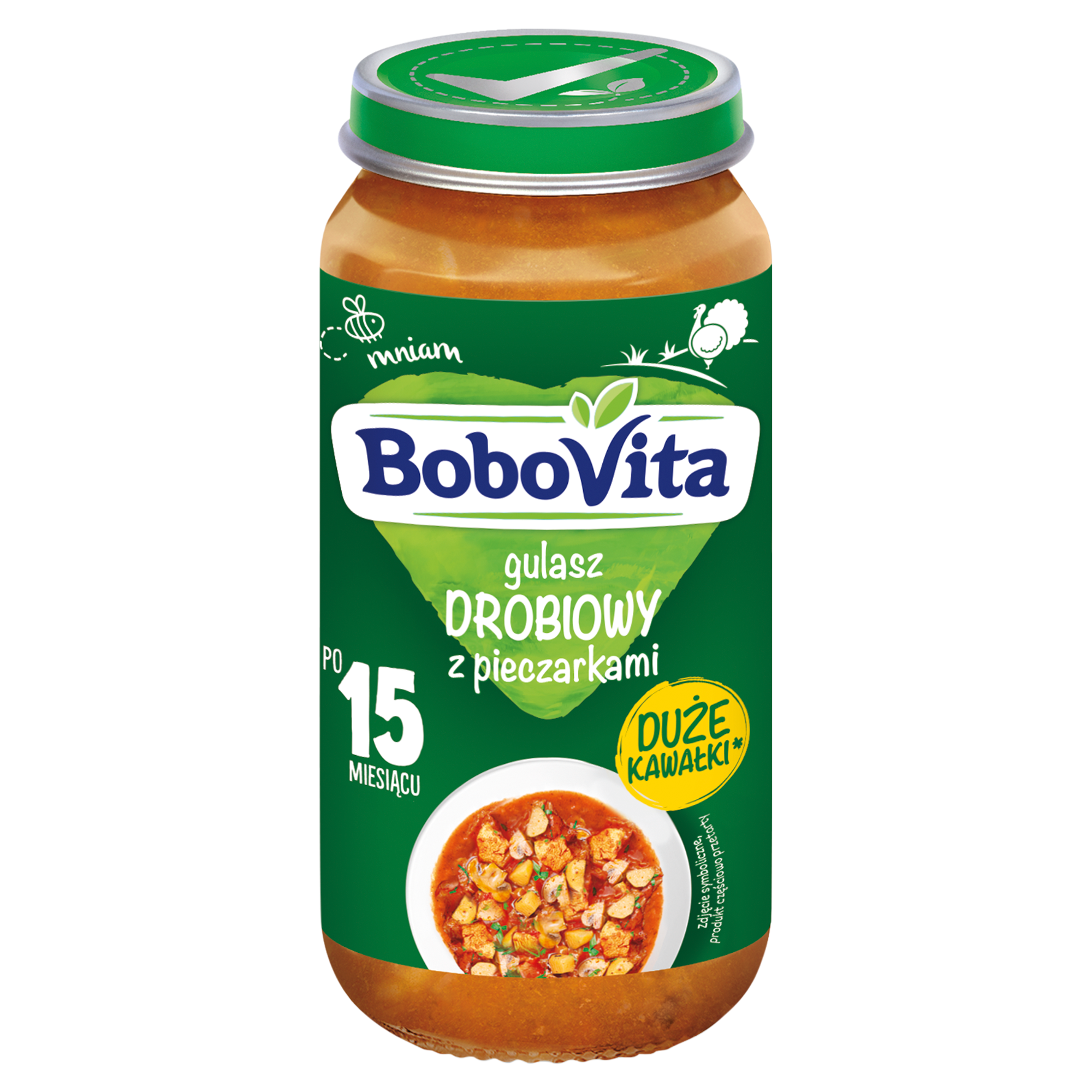 BoboVita Gulasz drobiowy z pieczarkami po 15. miesiącu, 250 g zdjęcie